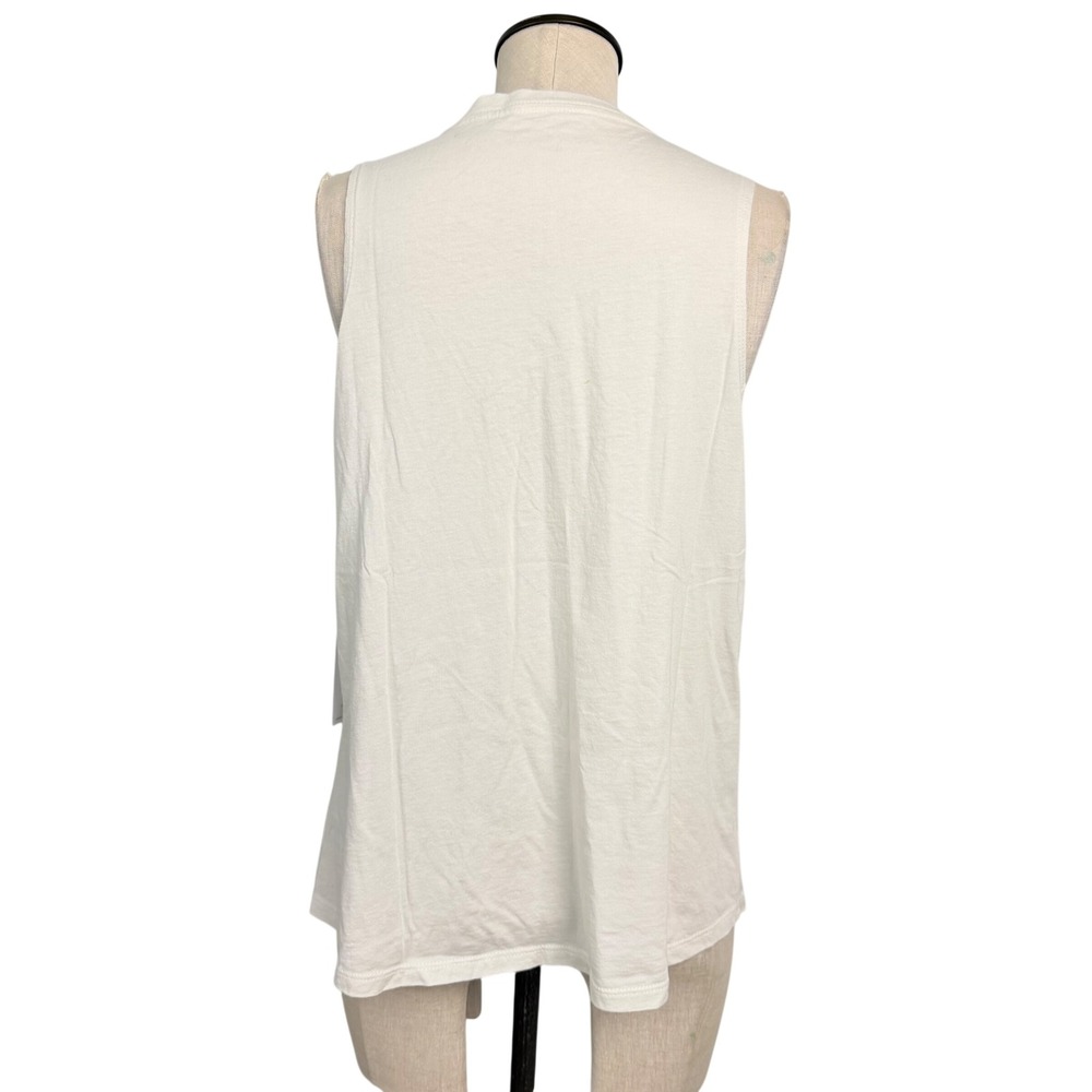Spiritual Gangster Spirit of 555 Jade Tank Top Birch White Purple Medium NEW - Picture 3 of 11